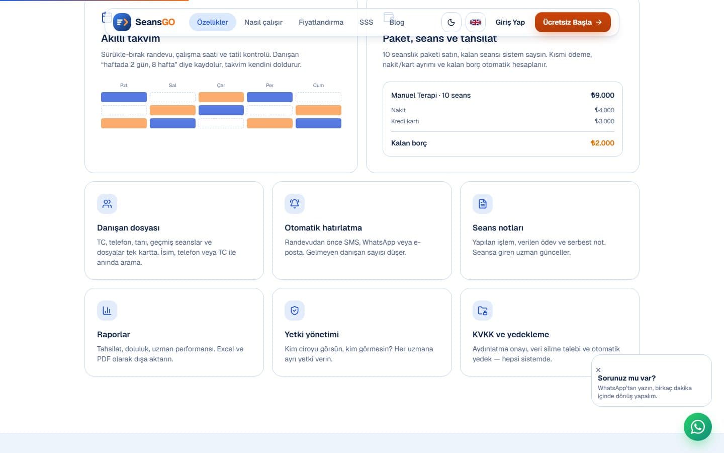 SeansGO setup flow: the steps from opening an account to entering the first appointment